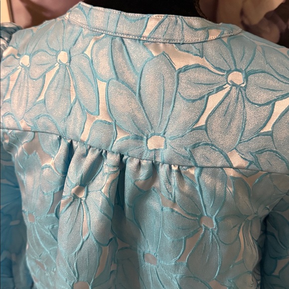 Pomander Place Aqua Floral Dress - Picture 4 of 5